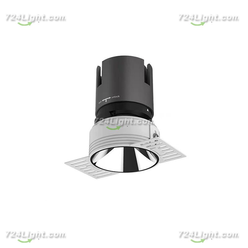 7W Frameless Embedded LED Spotlight Home High Display Finger Anti-glare Pre-buried COB No Main Lamp Downlight