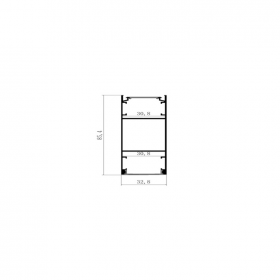 H-type double-sided light-emitting built-in power supply hoisting office commercial high-end line light straight light housing kit