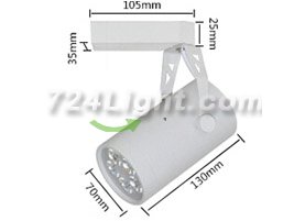 5W LD-DL-GLB-01-5W Black Shell LED Track Light LED 5*1W Pure White LED Track Lamp Diameter 70mm LED Spotlight