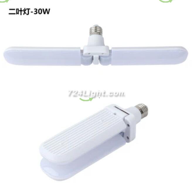 30W Deformable LED Garage Ceiling Lights 3000LM 6500K White 300W Equivalent CRI80+ E26/E27 Base