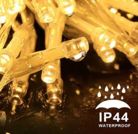 2pcs Pack of 66ft 200 LED Christmas String Lights Indoor Outdoor Waterproof Christmas Lights Clear Wire, 8 Modes Twinkle Lights Plug in for Tree Room Bedroom Wedding Christmas Decorations