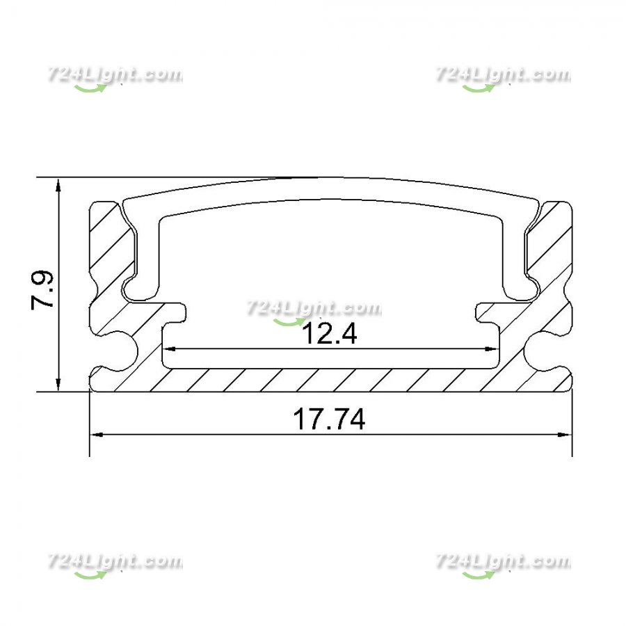 Slim 8mm Thin LED Aluminium Extrusion Recessed U LED Aluminum Channel 1 meter(39.4inch) LED Profile