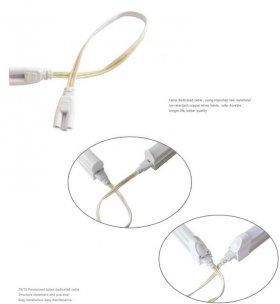 T5/T8 20/30/50/100cm Linkable Extension Cable Wire Connector for Integrated LED Tube Light / Tube Fixture