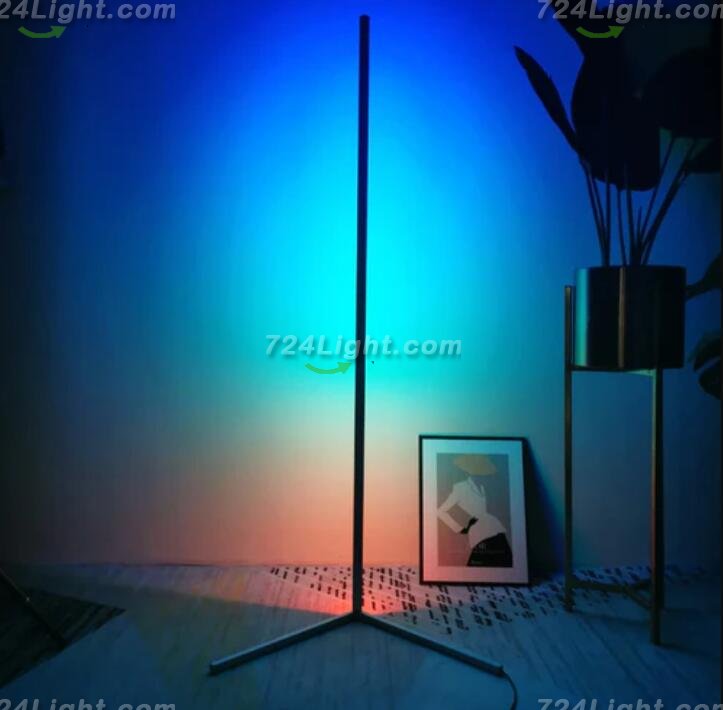 RGB Corner Floor Lamp Nordic Modern LED Floor Lamp Ambient Light w/ Remote Controller