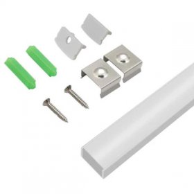 5Pack of 50cm (20'') LED Profile U02 9x17mm U-Shap LED Aluminum Channel System Fit for 12mm Wide LED Strips