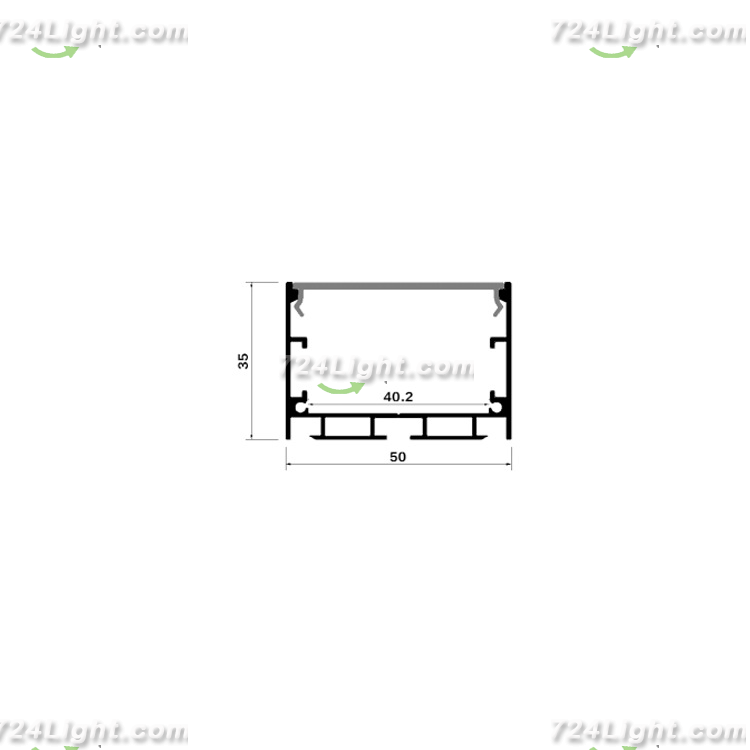 Seamless docking line light supermarket office commercial line light aluminum groove shell kit