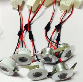 1x3W LED Downlight - Diameter 40mm - 30 Degree Mini Recessed LED Light Small Ceiling Downlight Cabinet LED Light with LED Driver