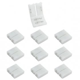 10pcs/Pack Solderless Snap Down 2Conductor LED Strip Connectors for 8mm Wide 2835 Single Color Flex LED Strips