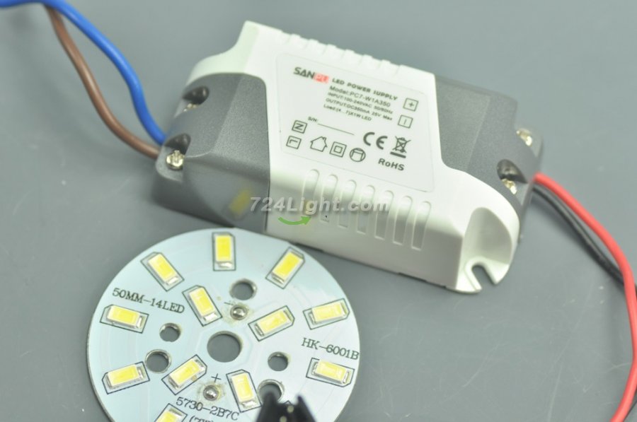 LED Light Bulb 7W aluminium PCB SMD5730 Semi-Finished Dry LED Aluminium Base For LED Downlight