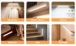 2 Pack PIR Motion Sensor LED Cabinet Light, Under Counter Closet Lighting, Wireless USB Rechargeable Light Indoor, CCT 2700-6500K Color Changeable for Kitchen, Wardrobe, Closet, Hallway