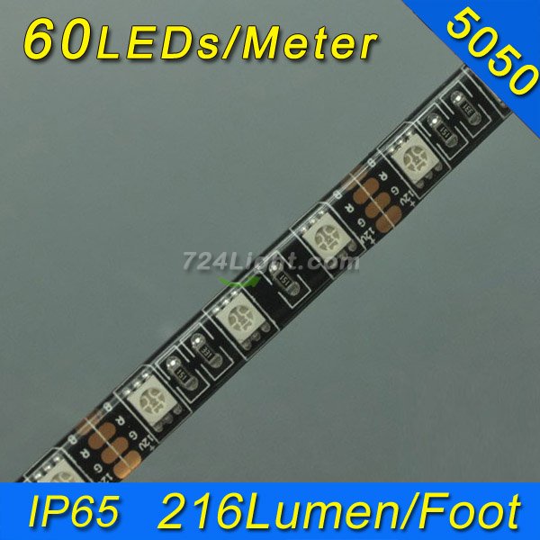 Free Cutting 1meter-5meter RGB Flexible Waterproof LED Strip 12V SMD5050 Multicolor Strip Light 5 meter(16.4ft) 300LEDs
