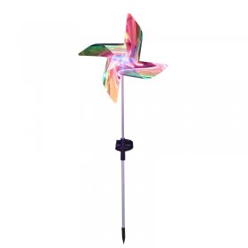 Solar Outdoor Lights Pinwheels Decorative-Colorful, for Garden Pathway Yard House-2 Pack