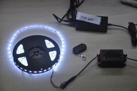 Single color LED Strip Lighting Kit with Remoter 3 Key and Manual Switch Adjustable Brightness Controller Dimmer 5050 3528 Kits
