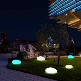 Solar LED Lighting Stone Lights, Outdoor Landscape Decorative Lights For Courtyard Garden Restaurant Hotel Cobblestone Lights