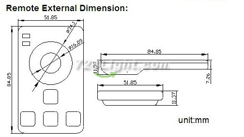 DC12V-24V Output Current 4A/Channel LED Wireless RF 4keys Touch Controller Common Anode LED RGB Controller