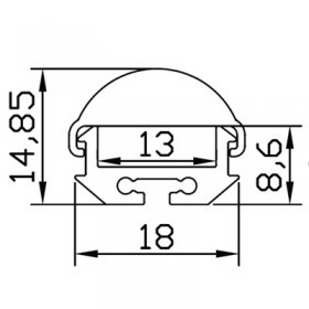 LED Aluminium Channel 1 Meter(39.4inch) LED profile With 60 Degrees Lens For Rigid LED Module 5630 2835 5050 LED Strip