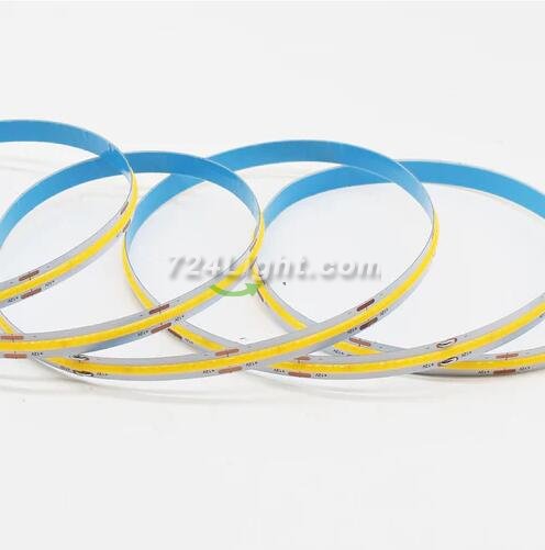FCOB LED Strip 16.4FT/5M CRI90 480LEDs/m 12W/m 24V Dimmable LED Light Ribbon Indoor Use