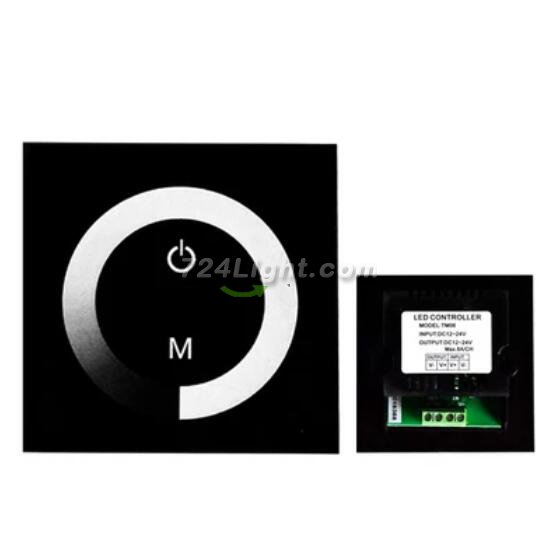 12V-24V DC TM06 Wall Panel Touchable Color Ring LED Dimmer Controller for Single Color LED Strips