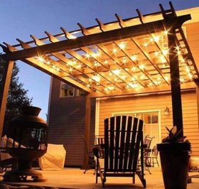 2-Pack Dimmable Waterproof LED Outdoor String Lights - Hanging, 2W Edison Bulbs - 48Ft Commercial Lights for Decor for Patio, Backyard, Garden, Bistro¨C S14 Black - Warm White,Blk(96ft)