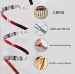LED Wall Washer Flexible Strip Light 5Meters (16.4ft) SMD3030-42LEDS 18W 1800LM Per Meter DC24V Multi Color Temperature Available Non-waterproof LED Tape Light