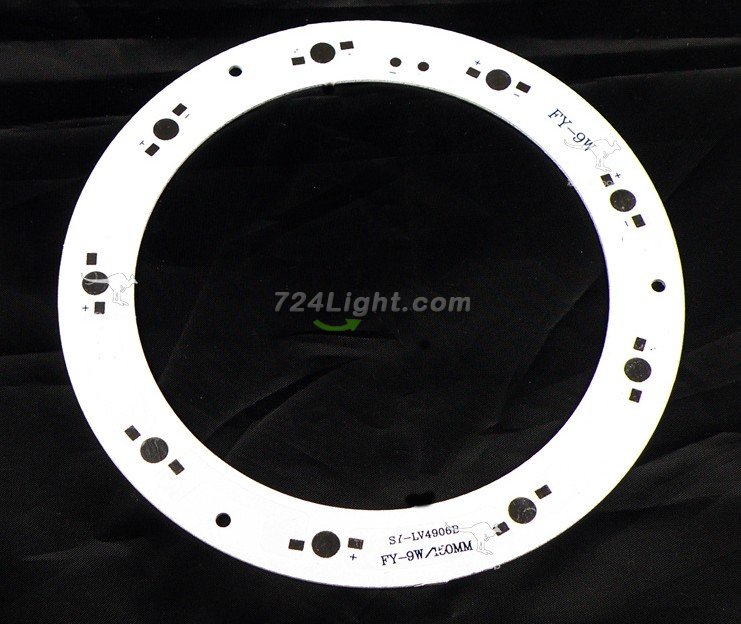 9W High Power LED Ceiling Circular Aluminum Plate