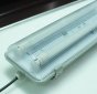 Stripe Clear Cover T8 LED Tube Lights with Striped Clear Tri-proof T8 Tube Fixture for Double Tube