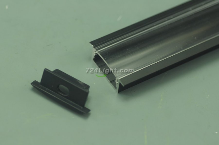 2.5 meter 98.4\" Black Super wide 20mm Strip Recessed LED Aluminium Extrusion Recessed LED Aluminum Channel LED Profile