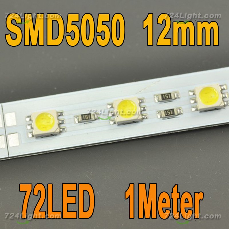 39.3inch 5050 Rigid LED Strips 72LED 1M 12V DC Aluminium Rigid Strip Light