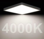 LED Ceiling Light Fixture Flush Mount, 12 Inch 24W, Indoor LED Ceiling Lights, 3200LM Bright Square LED Ceiling Light, Flat Slim Lighting Fixture for Bedroom Stairwell Hallway Kitchen