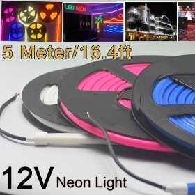 5meter 16.4ft LED Neon Light 12V(optional 24V) Flexible LED Neon Light Strip