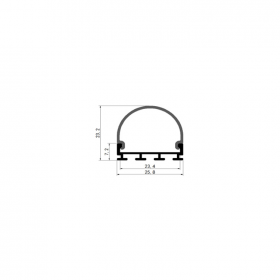 2623LED round PC three-sided light-emitting linear light hard light strip aluminum shell kit