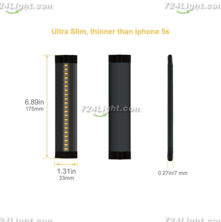6 inch CRI90 SMD2835 3W 160LM Dimmable LED Under Cabinet Light DC 5V / 12V Black / Silver Finish Color Ultra Thin Stick On Under Counter Lighting