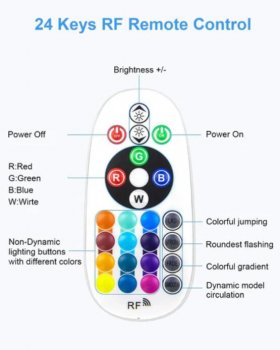 RGB LED Controller, 1500W Max High-Voltage WiFi Color Changing RGB Controller (Aluminum) with RF Remote and Music Time APP Control System for AC110-130V/ 200-240V LED Tape Rope Strip Lights