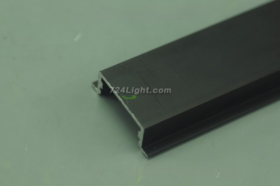 2 meter 78.7" Black Super wide 20mm Strip Recessed LED Aluminium Extrusion Recessed LED Aluminum Channel LED Profile