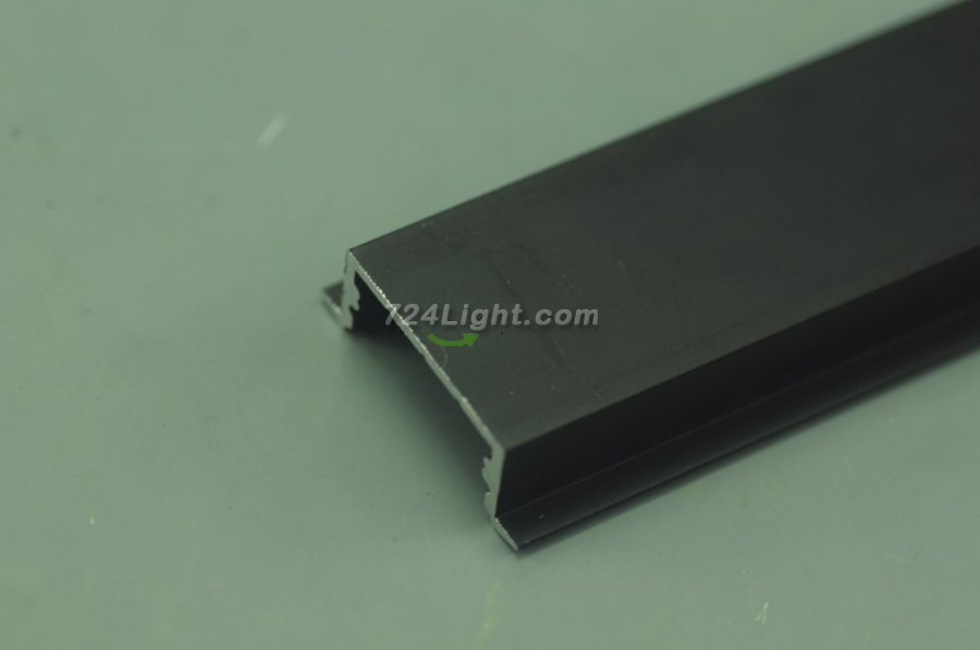 Black Super wide 20mm Strip Recessed LED Aluminium Extrusion Recessed LED Aluminum Channel 1 meter(39.4inch) LED Profile