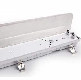 LED Tube Fixture (No Tube included) for Dual LED Tube Tri-proof LED Tube Support Bracket Waterproof , Dustproof, Corrosion-Proof