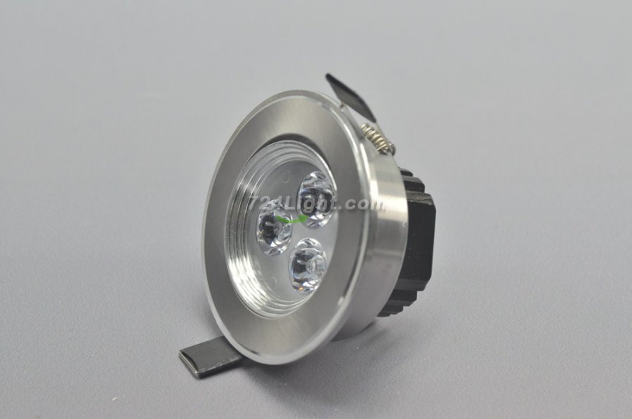 3W CL-HQ-04-3W LED Down Light Cut-out 70.5mm Diameter 3.4" Gray Recessed Dimmable/Non-Dimmable LED Down Light