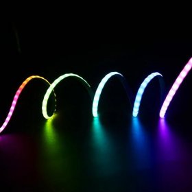 5mm FCOB LED Strip 16.4FT/5M 160LEDs/M 10W/M 5V WS2812 IC SPI Controlled Dream RGB Color LED Light Tape