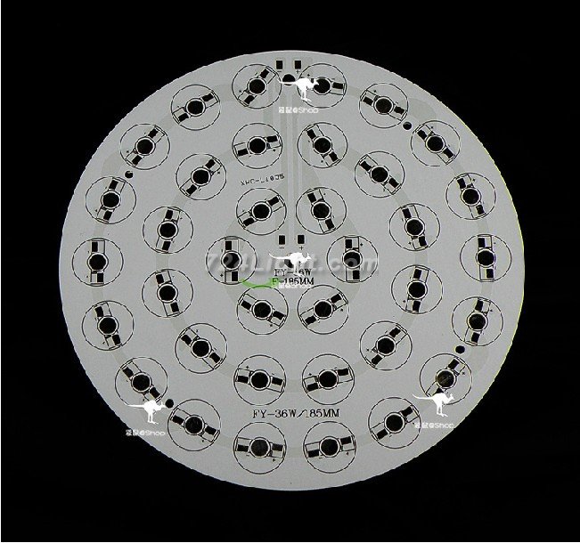 36W 18W 12W Round LED High Power Ceiling Light Aluminum Plate Diameter 185mm