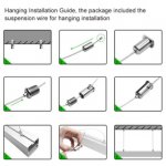 Bingotec 5pcs - Pack 3.3ft Aluminum LED Channel, 50×50mm, Anodized, Extruded Aluminum Profile, with Milky White Cover, Silver Housing Aluminum Track, fit for < 38mm Width LED Strip Light Installation