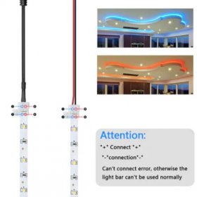 LED Strip Connector Kit for 2835/3528/5050 2Pin Single Color Strip Light, Includes 4 X 2 Pin 10mm Strip to Wire Jumper, 4 X 2Pin 10mm Strip to Strip Jumper, 2 X 2 Pin 10mm Strip to DC Cable Jumper