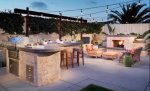 Dimmable Waterproof LED Outdoor String Lights - Hanging, 2W Edison Bulbs - 48Ft Commercial Lights for Decor for Patio, Backyard, Garden, Bistro S14 Black - Warm White, with Dimmer, Complete Led String Lights Kit(2Pack-48FT And 1pcs Dimmer)