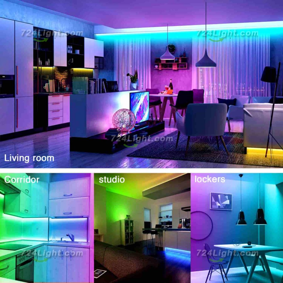 32.8ft Led Lights RGB Led Strip Lights Color Changing Lights with 44 Keys Remote,1 Roll of 32.8ft