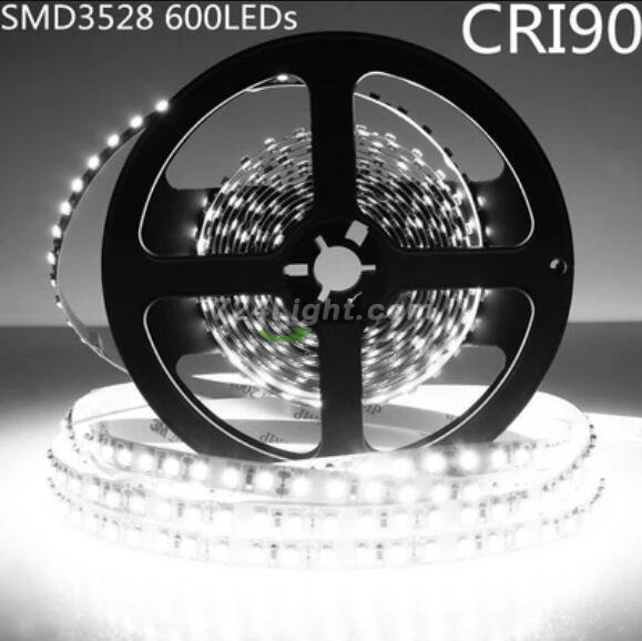 High CRI 90 LED light strips 5Meter (16.4ft) SMD3528-600 120 LEDs 600lm/Mtr Flexible LED Strips