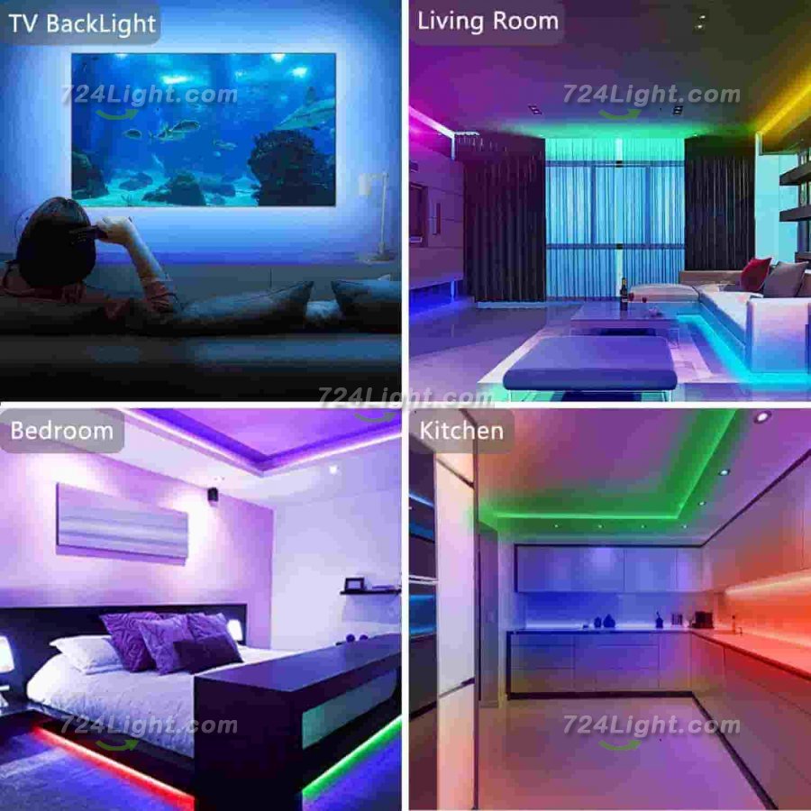 65.6ft Led Strip Lights Ultra Long RGB 5050 Color Changing LED Light Strips Kit with 44 Keys Ir Remote Led Lights For Bedroom Kitchen Home Decoration