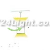 1 Meter 39.4" Suspended LED Aluminum Profile LED Channel 90mm(H) x 60mm(W) Suit 35.3mm Flexible LED Strips