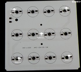 12W 125x125mm LED High Power Rectangular Aluminum Plate 12 Series Connections