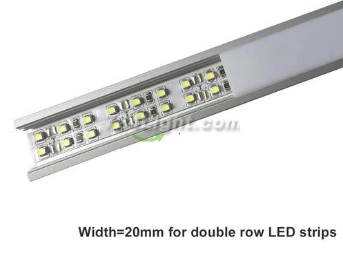 Silver U03 Profile 10x30mm U-Shape LED Aluminum Channel System Aluminum Profile