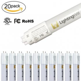 4FT(120cm) LED T8 Tube 18W 1800LM 100-277VAC, Ballast By-Pass, UL CUL All-Plastic LED Tube