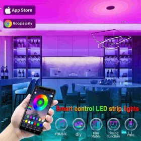 65.6ft Led Strip Lights Ultra Long RGB 5050 Color Changing LED Light Strips Kit with 44 Keys Ir Remote Led Lights For Bedroom Kitchen Home Decoration